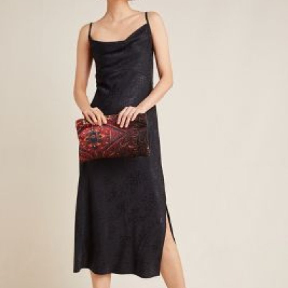 AMELIE JACQUARD SLIP DRESS